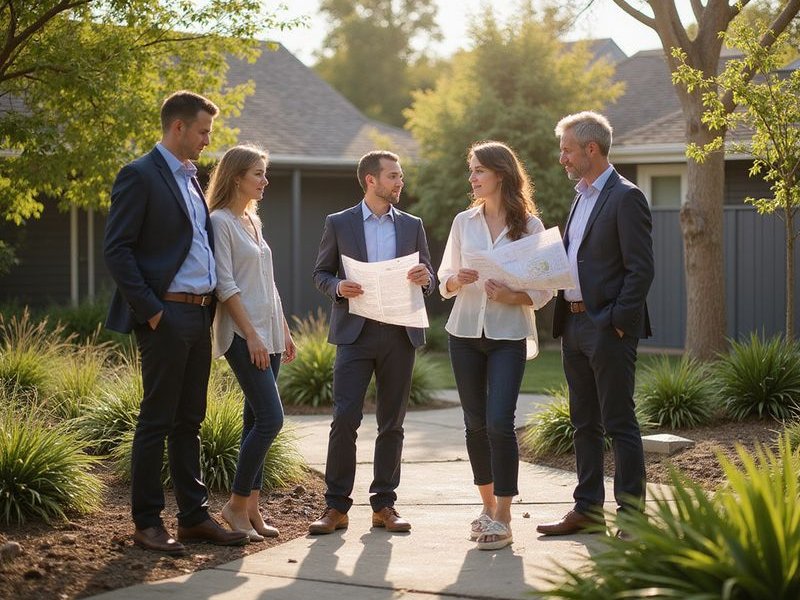 David Claude landscape design team on site