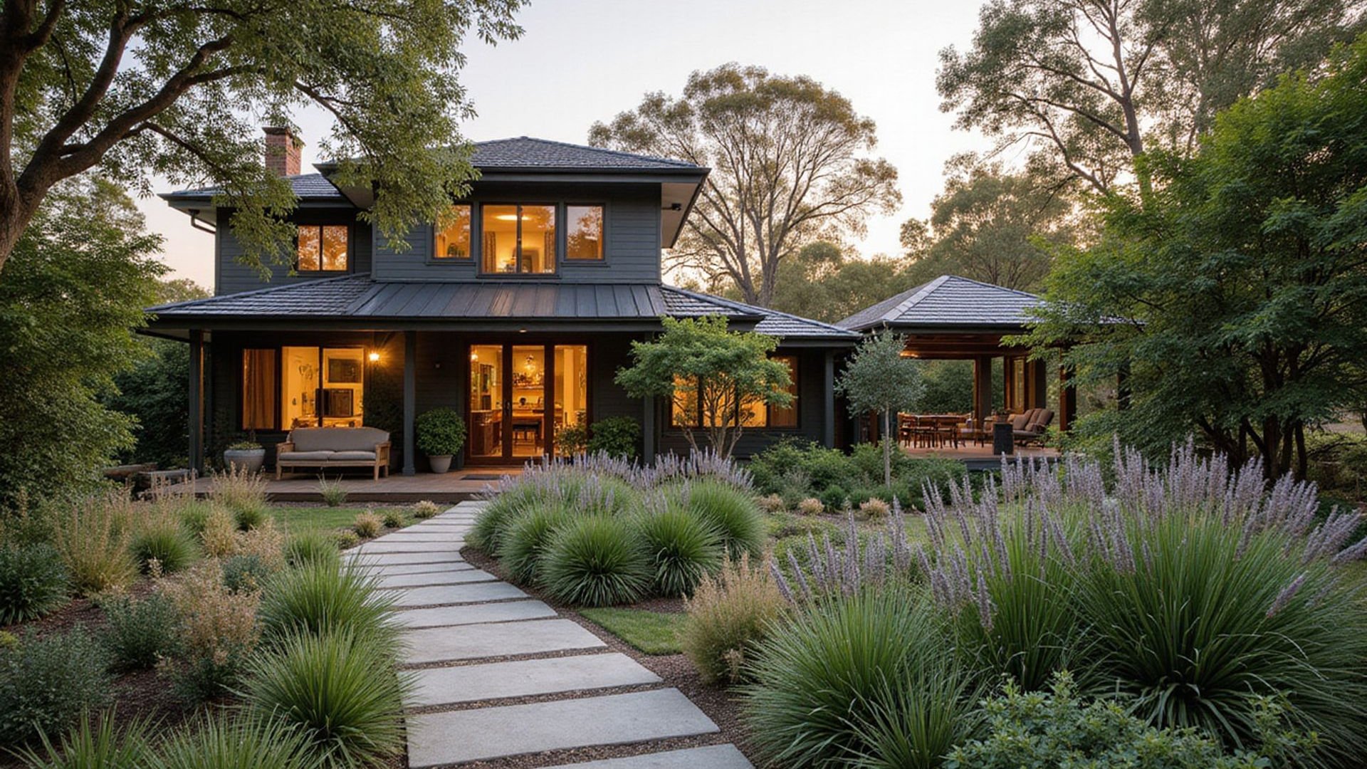 Award-winning Melbourne landscape design with native garden