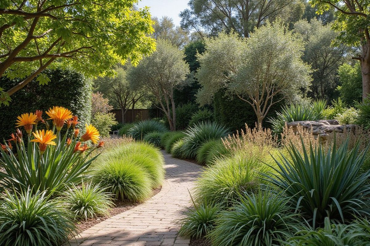 Native garden planting in Melbourne with drought-tolerant species